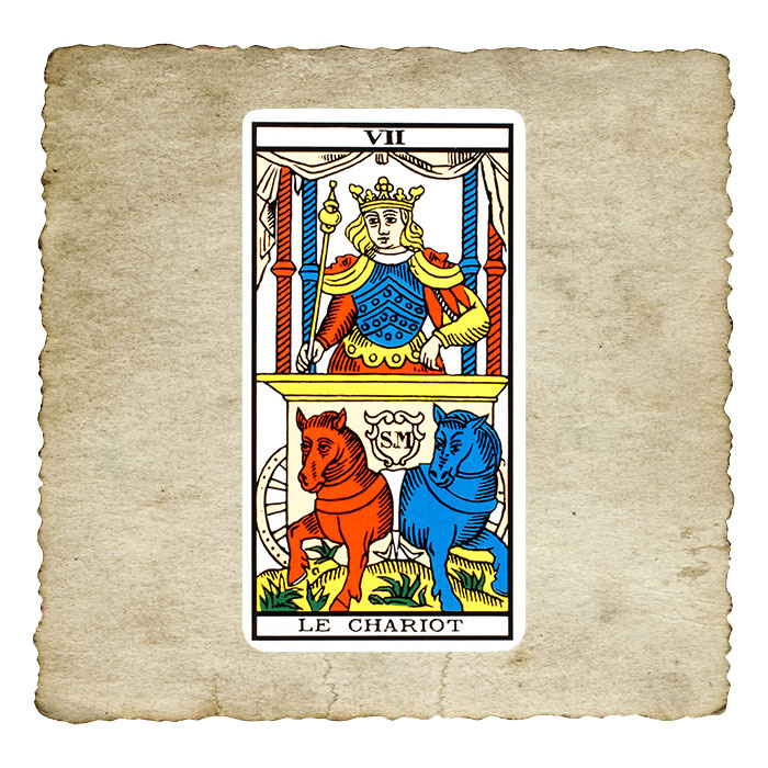 Le Chariot, arcane VII du Tarot de Marseille