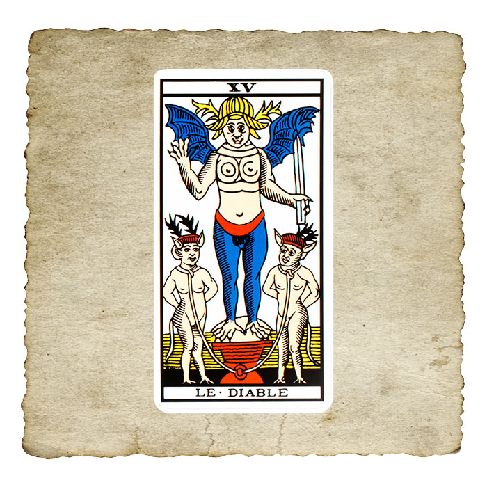 Le Diable, arcane XV du Tarot de Marseille