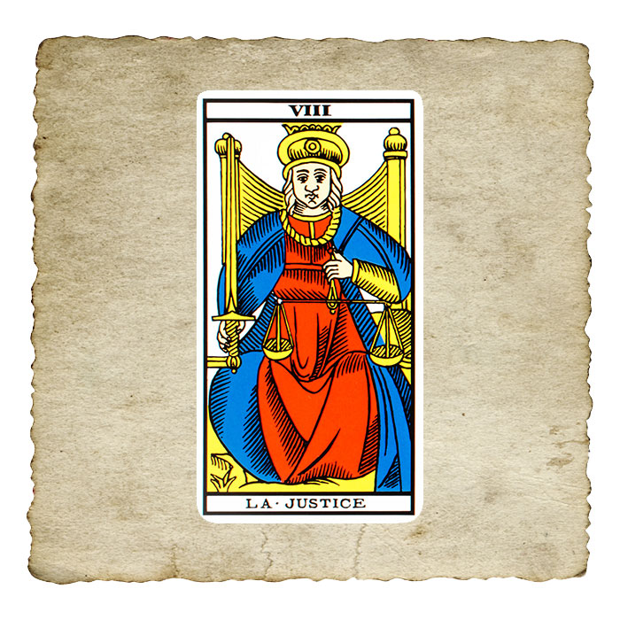 La Justice, arcane VIII du Tarot de Marseille