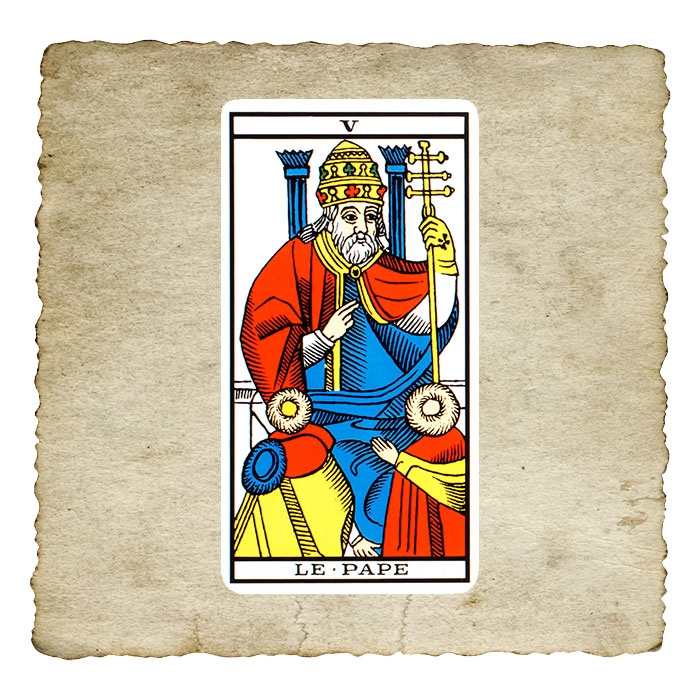Le Pape, arcane V du Tarot de Marseille
