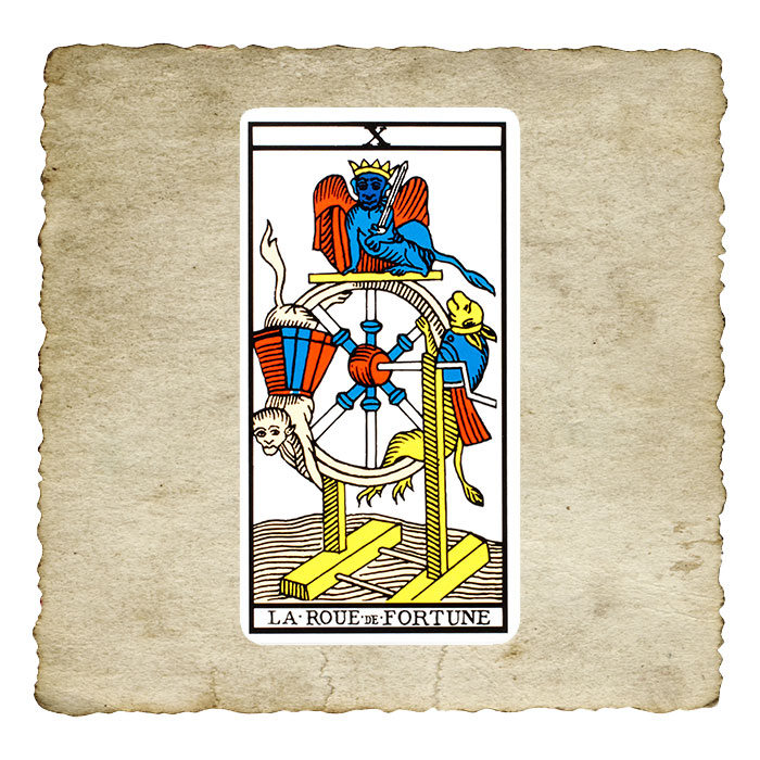 La Roue de Fortune, arcane X du Tarot de Marseille