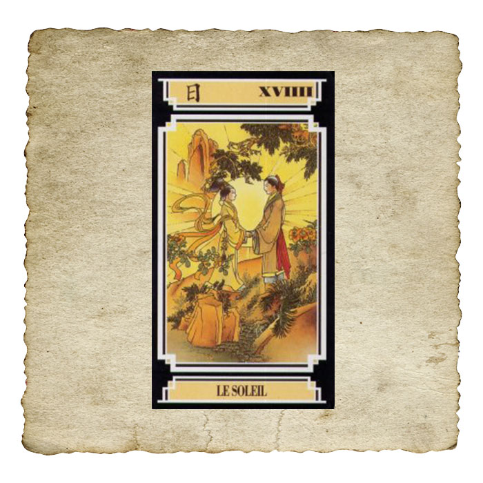 Le Soleil, dix-neuvième arcane majeur du tarot, symbole de joie et de réussite